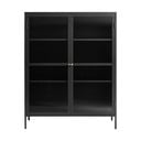 Must metallist vitriinkapp 111x140 cm Bronco - Unique Furniture