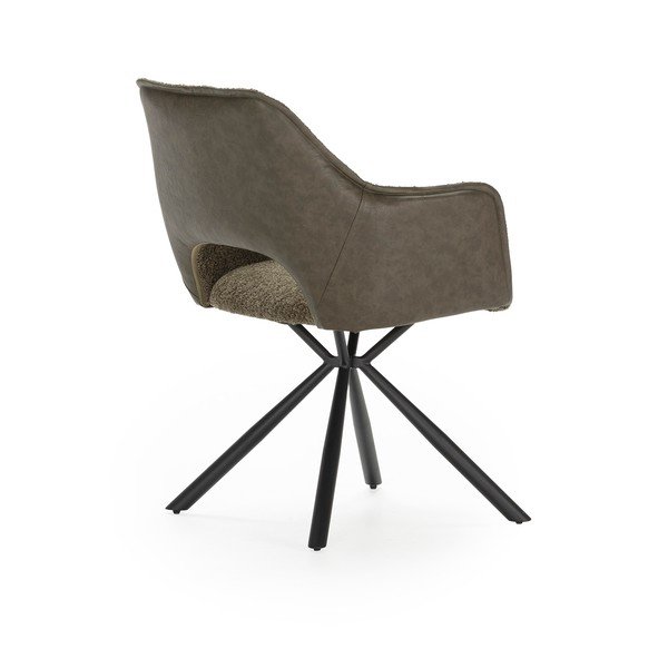 Rohelised polsterdatud söögitoolid käetugedega 2 tk komplektis Mariel - Marckeric-image-3