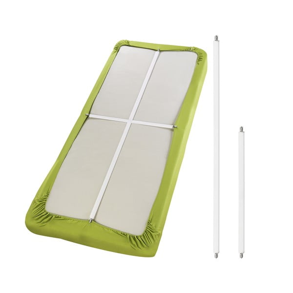 Valge voodilina venitajate komplekt 2 tk 2,5x100 cm – Maximex