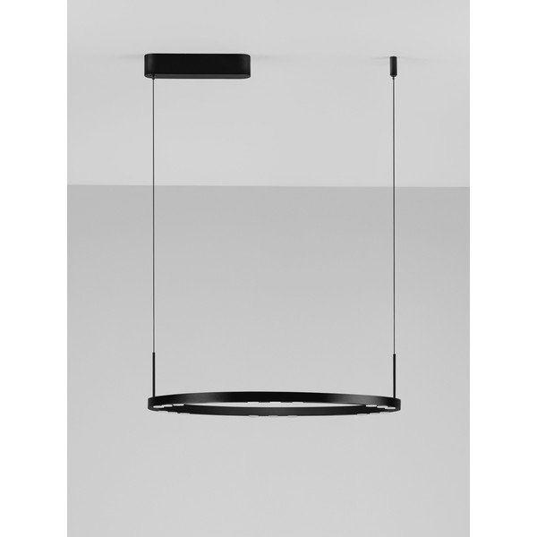 Matt must alumiiniumist LED-rippvalgusti, hämardatav, ø 60 cm Lunette - Nova Luce-image-3