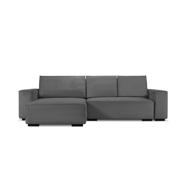 Tmavě šedá manšestrová rozkládací variabilní rohová pohovka Mazzini Sofas Azalea-image-2