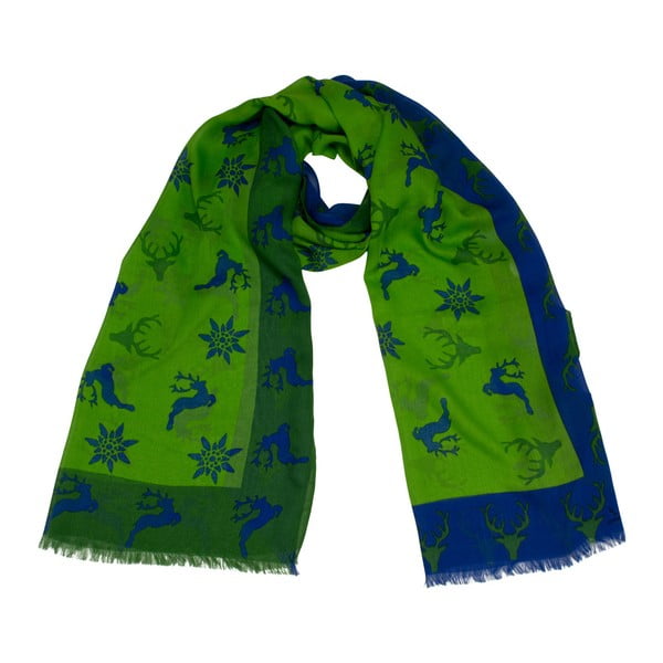 Zelený šátek Goldgeweih Mona