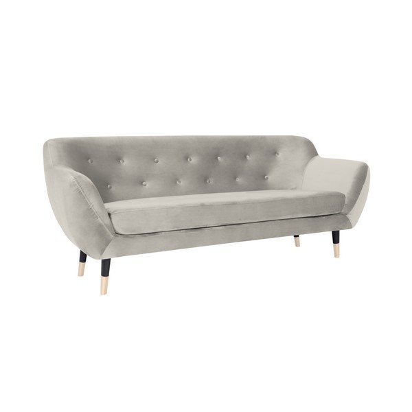 Krémová pohovka s černými nohami Mazzini Sofas Amelie, 188 cm-image-2