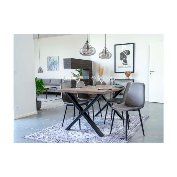 Söögilaud täispuidust tammeplaadiga suitsutatud, 140 x 95 cm Toulon - House Nordic-image-4