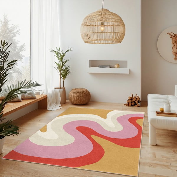 Kollane-roosa pestav vaip 160x230 cm Raspberry Creamsicle - Mila Home-image-2