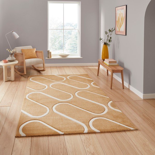Ookerkollane vaip 120x170 cm Linear Curve - Catherine Lansfield-image-2