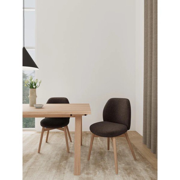 Pruunid polsterdatud söögitoolid komplektis 2 tk Joy - Actona-image-1