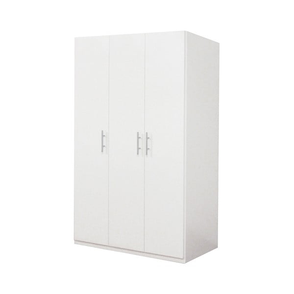Bílá třídveřová šatní skříň Evegreen House Home, 53 x 202 cm