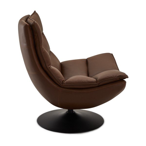 Tumepruun nahast tugitool Miami - Furnhouse-image-3