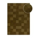 Khakivärvi käsitsi kootud villane vaip 200x290 cm Checkerboard - Flair Rugs