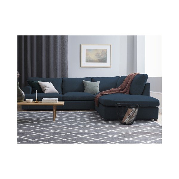 Modrá rohová pohovka Windsor & Co Sofas Daphne, pravý roh-image-3