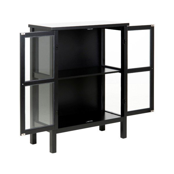 Must 2-ukseline vitriinkapp, kõrgus 99,5 cm Eton - Actona-image-3