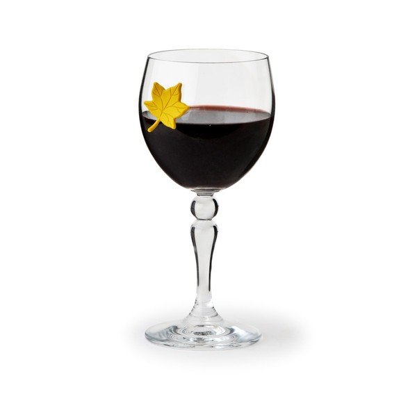 Sada 6 rozlišovačů skleniček Qualy&CO Leaf My Glass-image-2