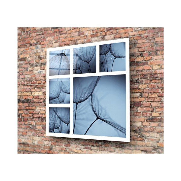 Skleněný modrý obraz 3D Art Harmo, 30 x 30 cm-image-1