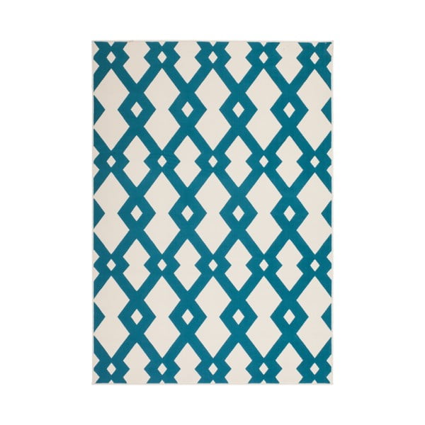 Modro-bílý koberec Kayoom Stella 100 Blue, 200 x 290 cm