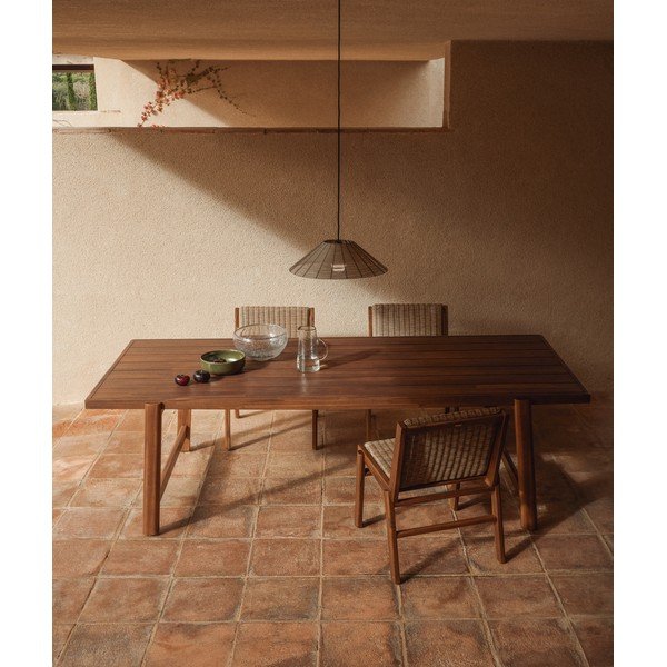 Aia söögilaud akaatsia pealispinnaga 100x200 cm Itani - Kave Home-image-1