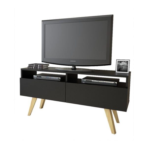 Černý TV stolek Magenta Home Lucy, šířka 120 cm
