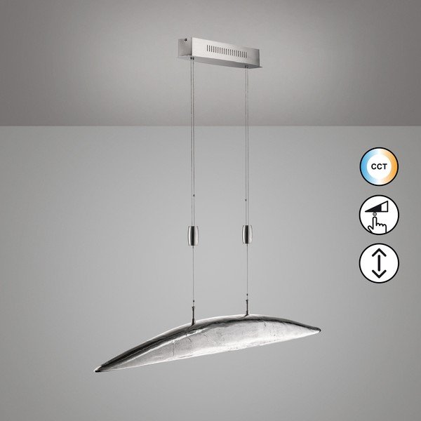 Hõbedane metallist dimmerdatav LED rippvalgusti Colmar - Fischer & Honsel-image-2