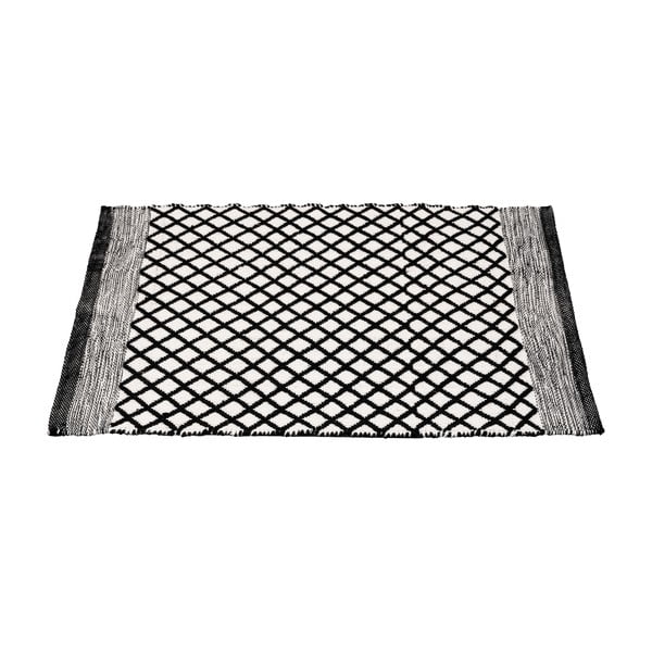 Must-valge vannitoamatt taaskasutatud plastist 50x80 cm Tara - Wenko-image-2