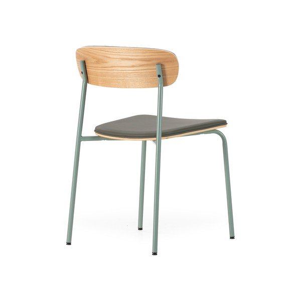 Tumerohelised polsterdatud virnastatavad söögitoolid 2 tk komplektis Saula - Marckeric-image-4