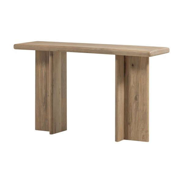 Mangopuust konsoollaud heledas naturaalses värvitoonis 40x80 cm Ato - WOOOD-image-2