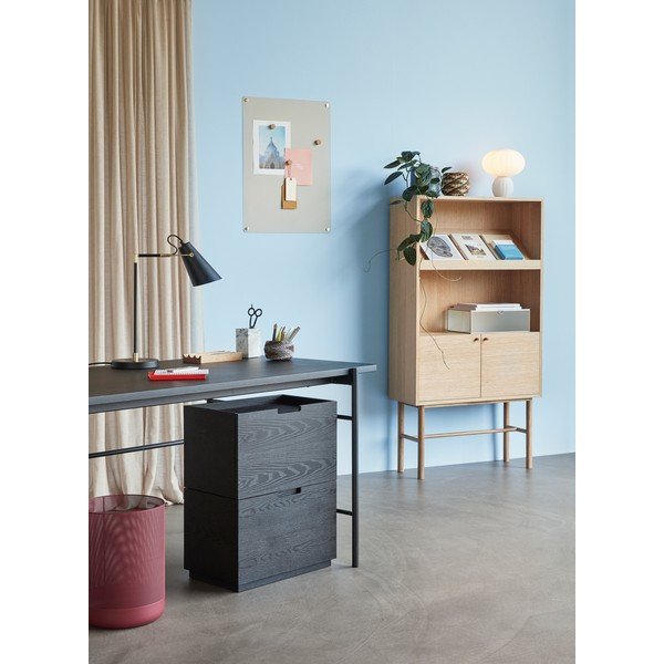 Valge klaasist laualamp (kõrgus 28 cm) Kumu - Hübsch-image-2