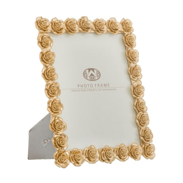 Mauro Ferretti kuldne fotoraam roosi motiiviga, 25,5 x 31 cm Glam Roses - Mauro Ferretti