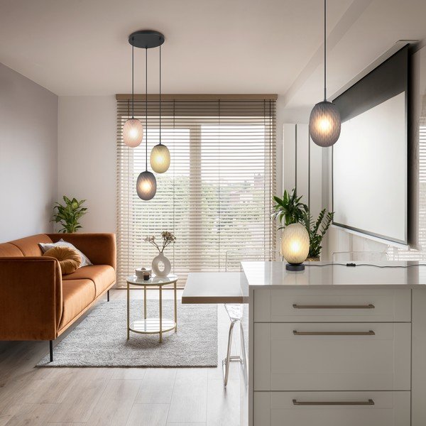 Roheline lauavalgusti klaasist varjuga (kõrgus 28,5 cm) Facette - Trio-image-2