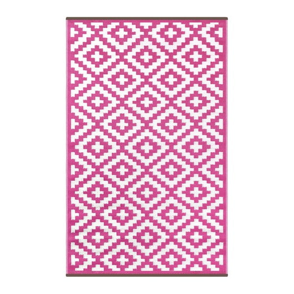 Růžovo-béžový oboustranný koberec vhodný i do exteriéru Green Decore Enough, 150 x 240 cm
