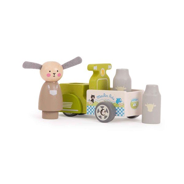 Puidust mänguasi Milk Delivery - Moulin Roty-image-2