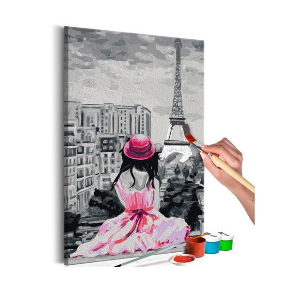 DIY set na tvorbu vlastního obrazu na plátně Artgeist Eiffel Tower View, 60 x 40 cm