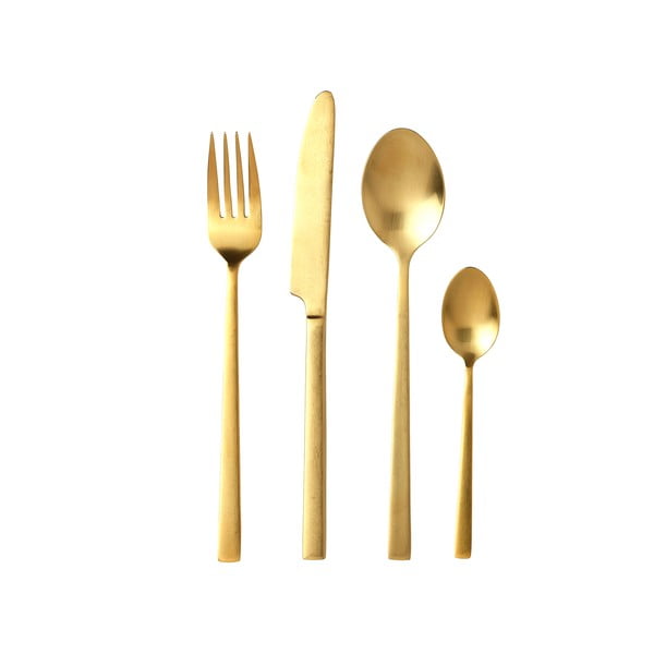 Terasest söögiriistad, 16 tk komplektis Brass - Bitz