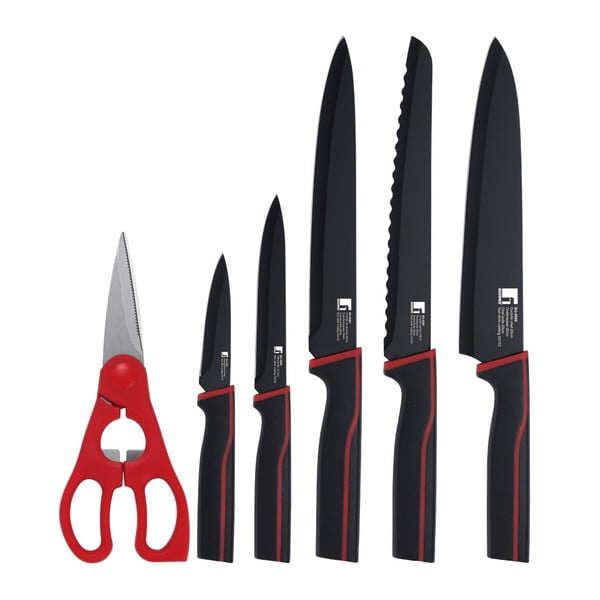 Set 5 nožů a kuchyňských nůžek Bergner Kyoto