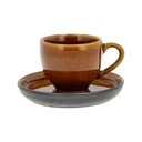 Merevaigukollane keraamiline espressotass 70 ml Black/Amber - Bitz