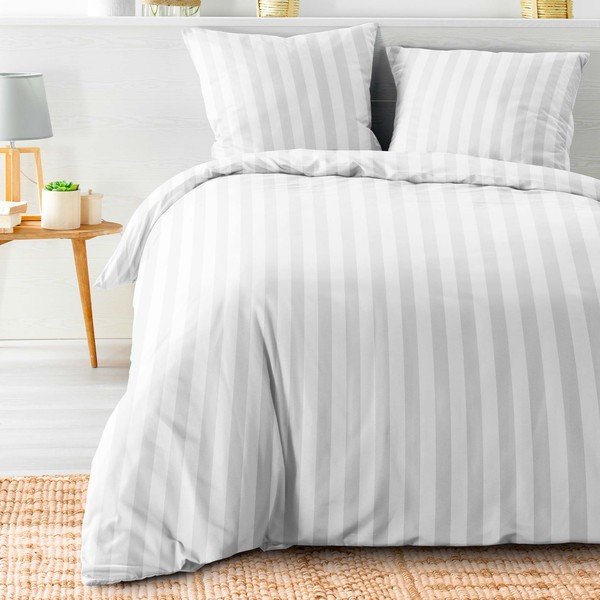 Valge voodipesu kaheinimesevoodile 240x220 cm Cleo - douceur d'intérieur-image-1