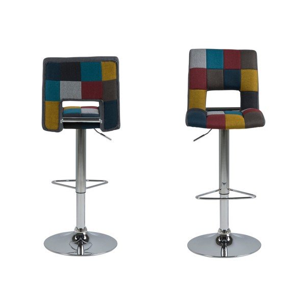 Komplekt 2 baaritoolist Barstool Patchwork Wilma - Actona-image-2