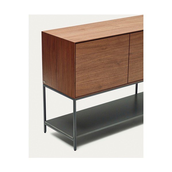 Pähklipuu dekooriga madal kummut  97,5x80 cm Vedrana - Kave Home-image-3