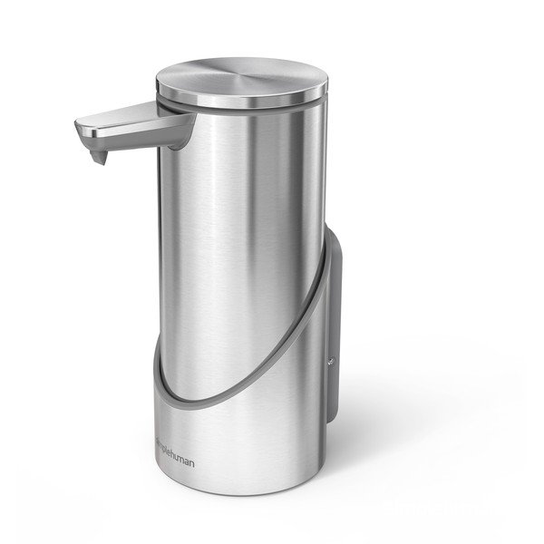 Kuldne teras seebidosaatori hoidik seinalekinnituv/automaatne 266 ml – simplehuman-image-1