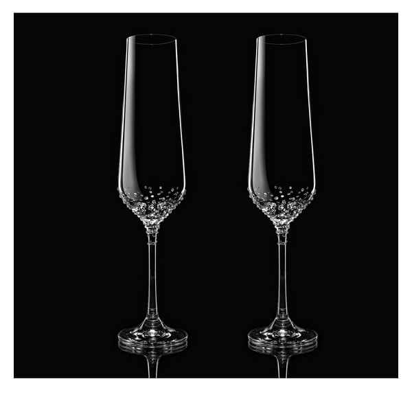 Sada 2 šampaňských fléten Rhea se Swarovski Elements v luxusním balení