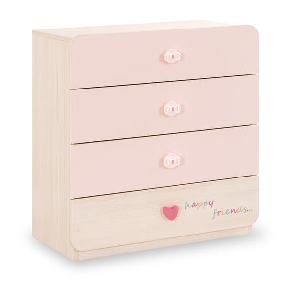 Světle růžová komoda Baby Girl Dresser