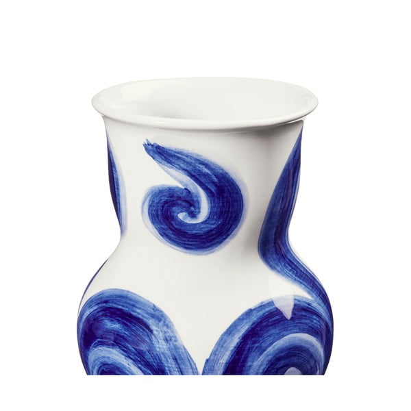 Sinine käsitsi maalitud keraamiline vaas Tulle - Kähler Design-image-3