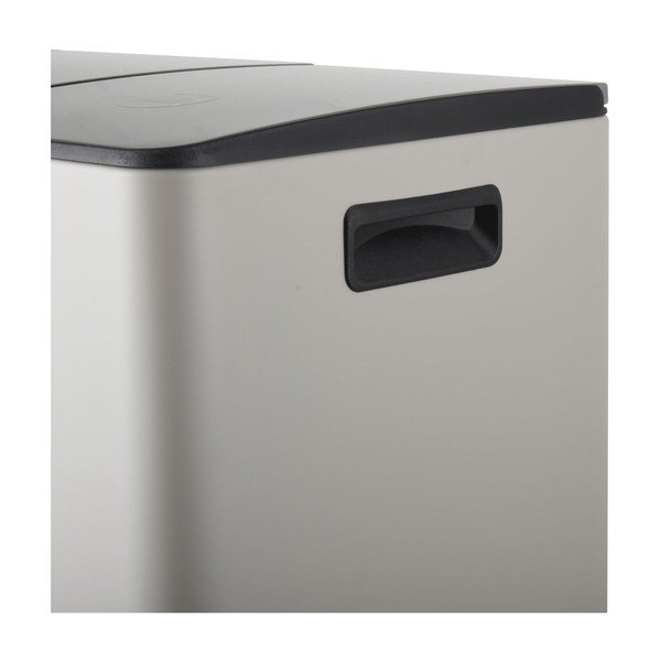 Hallikaspruun terasest prügikast 2x20 l sorteeritud jäätmete jaoks/pedaaliga Aliya - Spirella-image-3