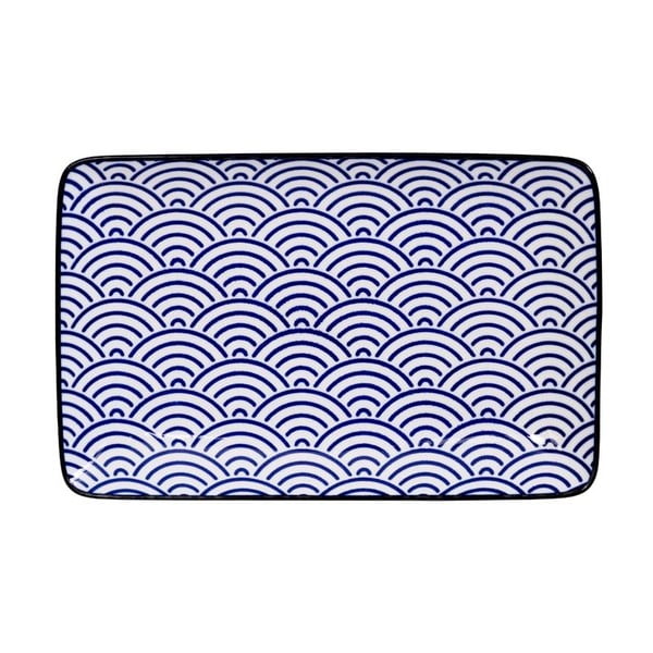 Obdélníkový talíř Tokyo Design Studio Nippon Wave, 21 x 13,5 cm