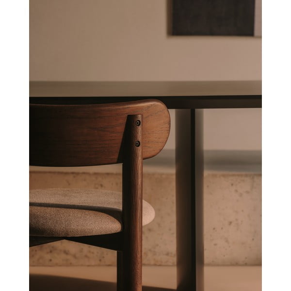 Pruunid-kreemid tammepuust söögitoolid 2tk komplektis Nebai - Kave Home-image-3