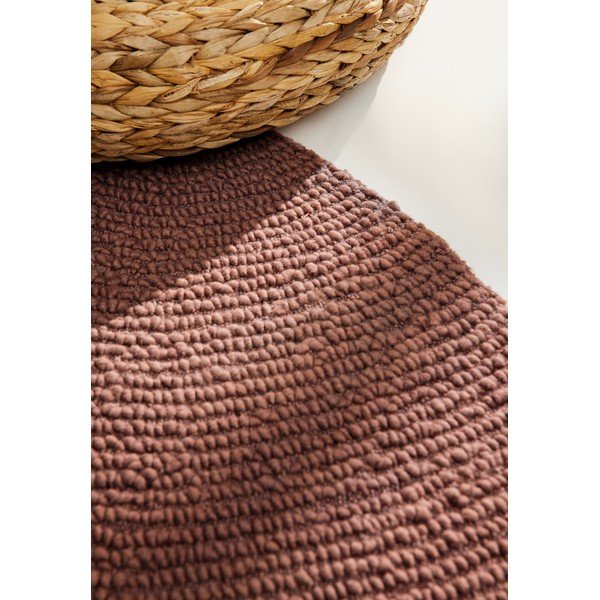 Käsitsi kootud villane ümmargune vaip telliskivi värvi ø 150 cm Calmio - Hanse Home-image-2