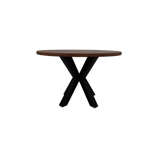 Ümmargune söögilaud viimistlemata mangopuidust lauaplaadiga HMS kollektsioon, ⌀ 120 cm Round - HSM collection-image-2