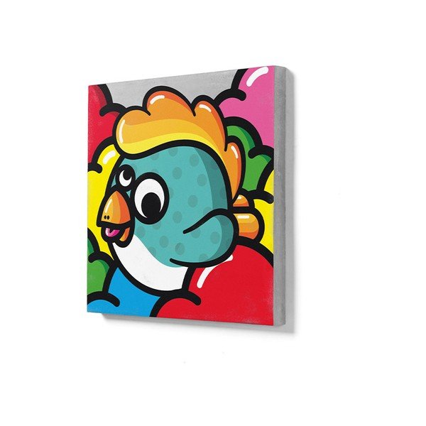 Betoonist seinamaal Vert, 50 x 50 cm Oiseau Volant - Lyon Béton-image-1