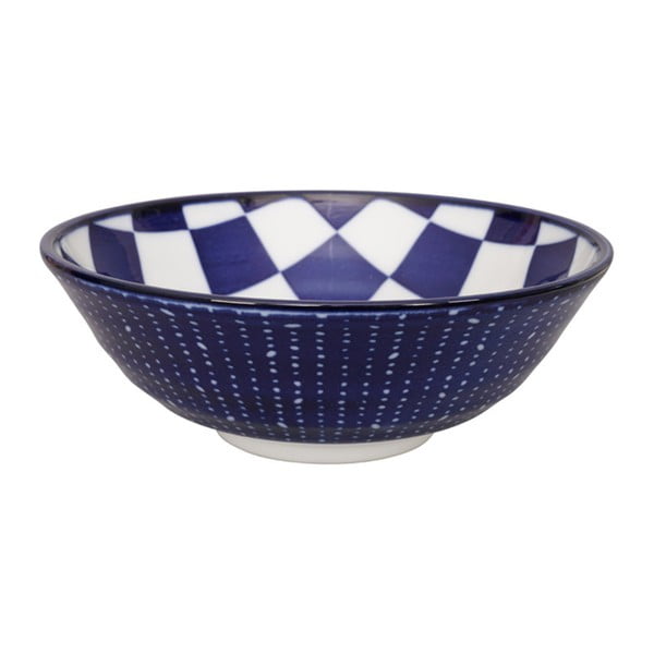 Modrá porcelánová miska Tokyo Design Studio Soba Checker, ø 12 cm