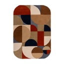 Terrakottapunane käsitsi kootud villane vaip 160x230 cm Mia Arch - Flair Rugs