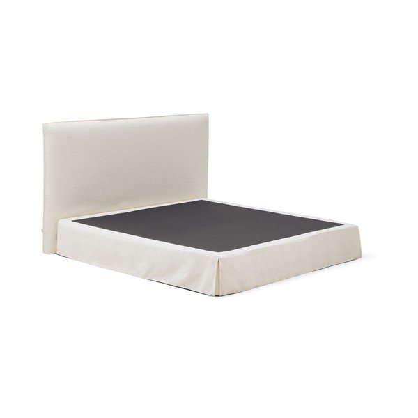 Valge polsterdatud kaheinimesevoodi 180x200 cm Jaira - Kave Home